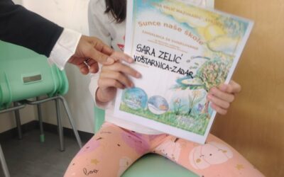 Prvi likovni natječaj i prva zahvalnica za našu učenicu Saru Zelić