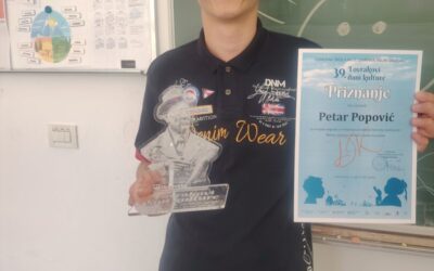 Učenik Petar Popović nagrađen na Lovrakovim danima kulture